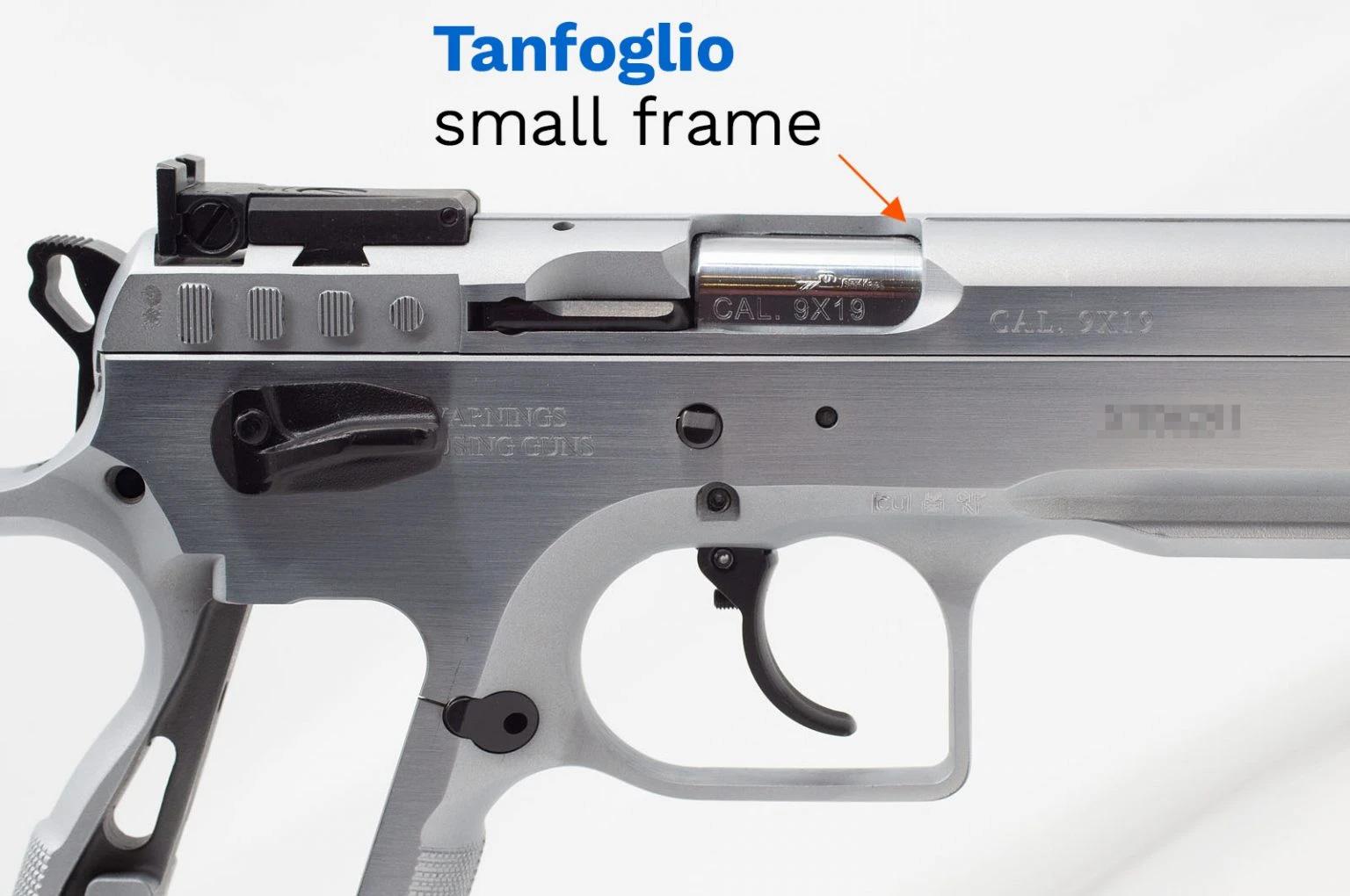 How to determine Tanfoglio / EAA Witness frame size?